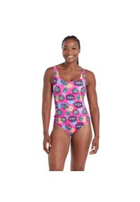 ZOGGS - Zoggs Look Inside Scoopback Thermal Lined Swimsuit - Rozmiar 32. Kolor: różowy