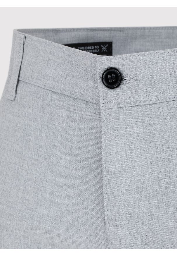 Pako Lorente - PAKO LORENTE – gładkie jasnoszare spodnie. Kolor: szary. Materiał: poliester, wiskoza, elastan. Wzór: gładki. Sezon: wiosna