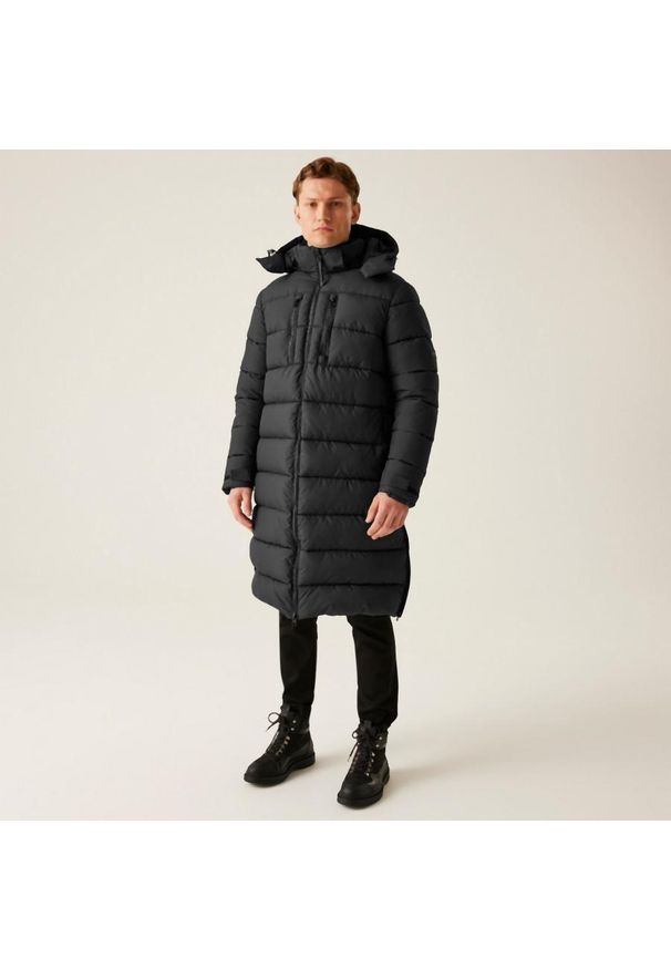 Kurtka puchowa Regatta Mottere. Kolor: czarny. Materiał: puch. Sport: turystyka piesza