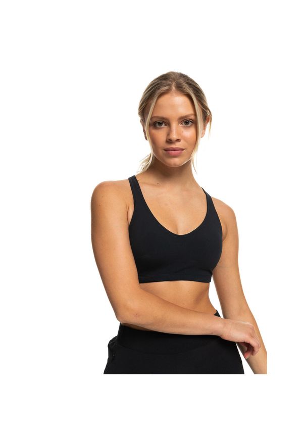 Roxy - Stanik sportowy dla Kobiety HEART INTO IT Czarny. Kolor: brązowy, zielony, wielokolorowy. Materiał: elastan, poliester