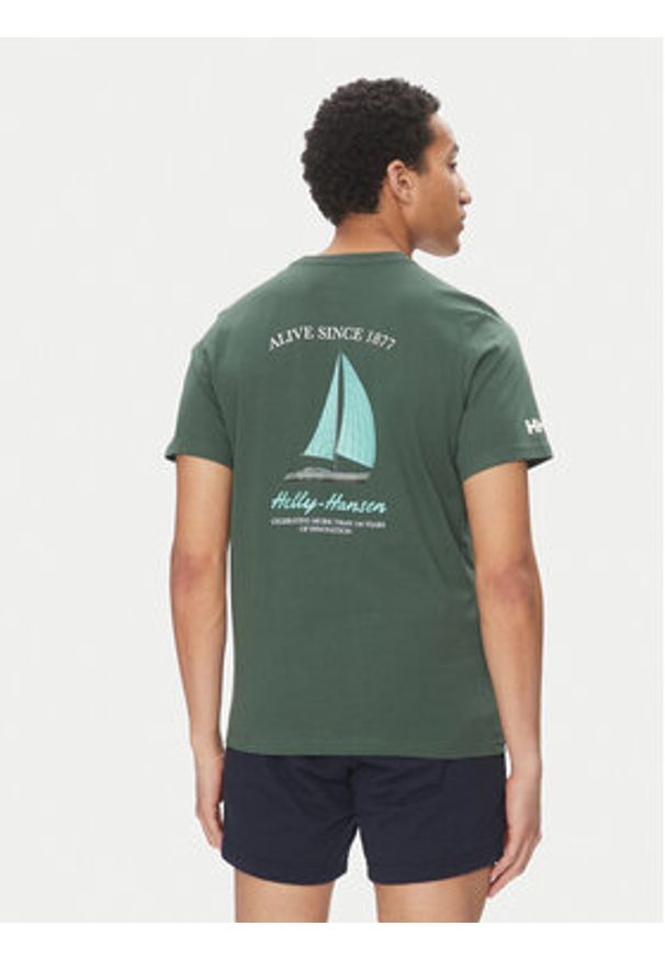 Helly Hansen T-Shirt Shoreline 54601 Zielony Regular Fit. Kolor: zielony. Materiał: bawełna