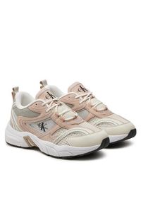 Calvin Klein Jeans Sneakersy Retro Tennis Su-Mesh Wn YW0YW00891 Beżowy. Kolor: beżowy. Materiał: materiał