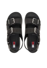 Tommy Jeans Sandały Tjw Wedge Sandal EN0EN02774 Czarny. Kolor: czarny. Materiał: skóra #6