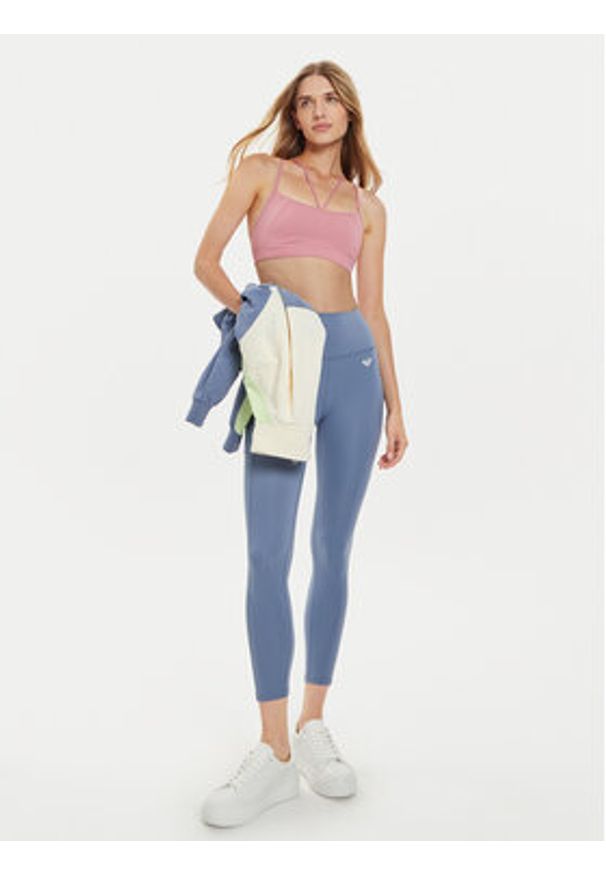 Roxy Legginsy Heart Into It ERJNP03488 Niebieski Slim Fit. Kolor: niebieski. Materiał: syntetyk