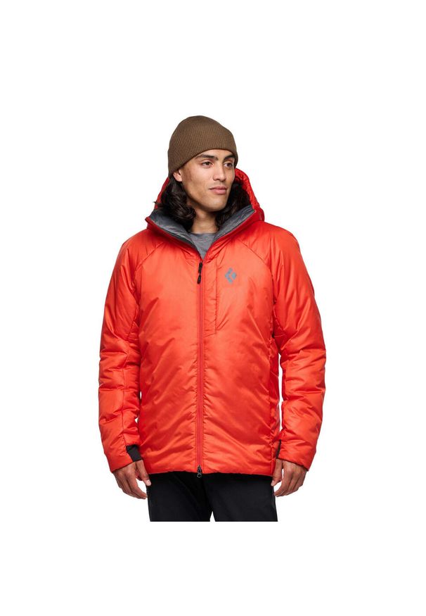 Parka Black Diamond Belay. Kolor: wielokolorowy, czerwony, pomarańczowy. Sezon: zima. Sport: turystyka piesza, wspinaczka
