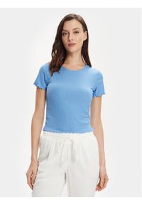only - ONLY T-Shirt Emma 15201206 Niebieski Regular Fit. Kolor: niebieski. Materiał: syntetyk, wiskoza