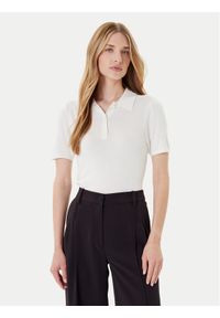 Calvin Klein Sweter LV044C341G Biały Regular Fit. Kolor: biały. Materiał: wiskoza