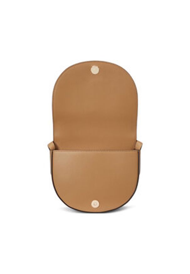 Lauren Ralph Lauren - LAUREN RALPH LAUREN Torebka Witley Leather Medium Embossed Logo Crossbody Bag 431950130008 Brązowy. Kolor: brązowy. Materiał: skórzane