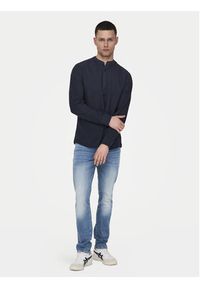 Only & Sons Koszula Caiden 22019173 Granatowy Slim Fit. Kolor: niebieski. Materiał: bawełna #5