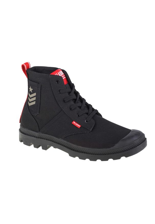 Buty sportowe Sneakersy unisex, Palladium Pampa Hi Army. Kolor: czarny. Sport: turystyka piesza