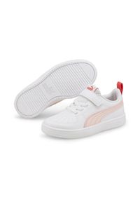 Buty sportowe dziecięce Puma Rickie AC. Kolor: biały, wielokolorowy, różowy. Materiał: skóra, syntetyk. Szerokość cholewki: normalna