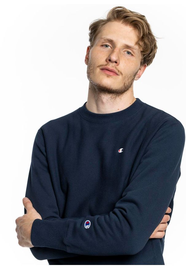 Bluza Champion Premium Crewneck Sweatshirt (214676-BS501). Kolor: niebieski. Materiał: materiał. Styl: elegancki, sportowy