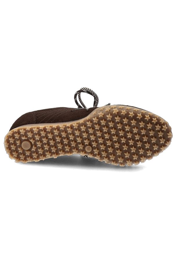 CheBello - Brązowe Sneakersy Chebello Skórzane Obuwie Damskie. Okazja: na co dzień. Kolor: brązowy. Materiał: skóra