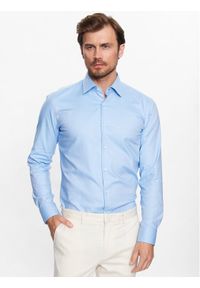 BOSS - Boss Koszula 50470583 Błękitny Slim Fit. Kolor: niebieski. Materiał: bawełna