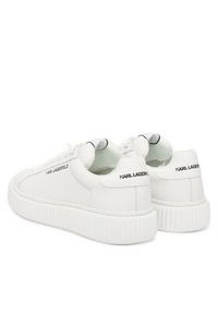 Karl Lagerfeld - KARL LAGERFELD Sneakersy KL24220 Biały. Kolor: biały. Materiał: skóra #3