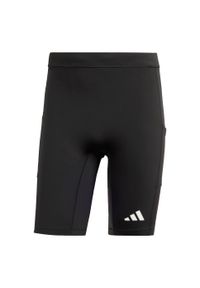 Adidas - Legginsy Own the Run Short. Kolor: czarny. Materiał: materiał. Sport: bieganie