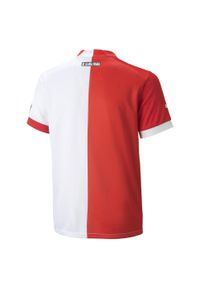 Jersey Puma sk Slavia Praha Home Jr 116 - Oddychająca koszulka piłkarska. Kolor: czerwony, wielokolorowy. Materiał: jersey. Sport: piłka nożna