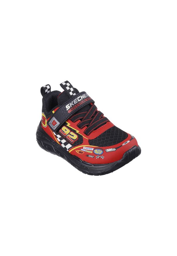 skechers - Buty do chodzenia dla dzieci Skechers 402303LBKRD. Okazja: na co dzień. Zapięcie: rzepy. Kolor: czerwony, wielokolorowy. Materiał: materiał, syntetyk. Szerokość cholewki: normalna. Sport: turystyka piesza