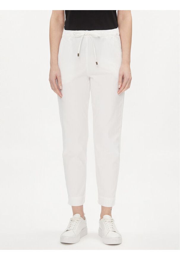 Max Mara Leisure Spodnie materiałowe Terreno 2416131058 Biały Regular Fit. Kolor: biały. Materiał: bawełna
