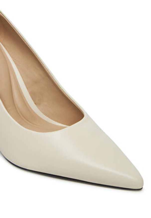 Calvin Klein Szpilki Pump 90 Pointy Hw Bar Lth HW0HW02527 Beżowy. Kolor: beżowy. Materiał: skóra. Obcas: na szpilce