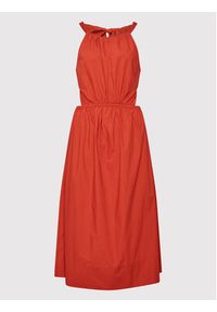 Sisley Sukienka letnia 4JOZLV00U Czerwony Relaxed Fit. Kolor: czerwony. Materiał: bawełna. Sezon: lato #4