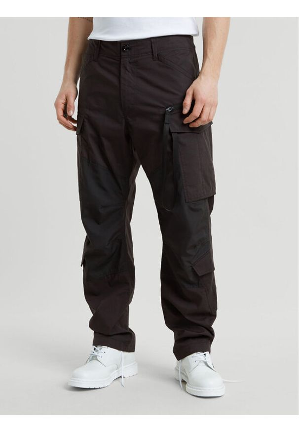 G-Star RAW - G-Star Raw Spodnie materiałowe Rovic Zip 3D D25219-D308 Czarny Loose Fit. Kolor: czarny. Materiał: syntetyk