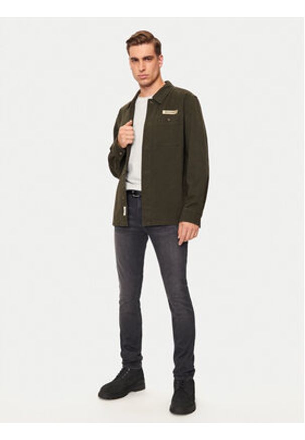 Mustang Koszula Dayton 1015623 Brązowy Regular Fit. Kolor: brązowy. Materiał: bawełna