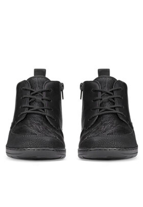 Rieker Trzewiki 48922-00 Czarny. Kolor: czarny. Materiał: skóra