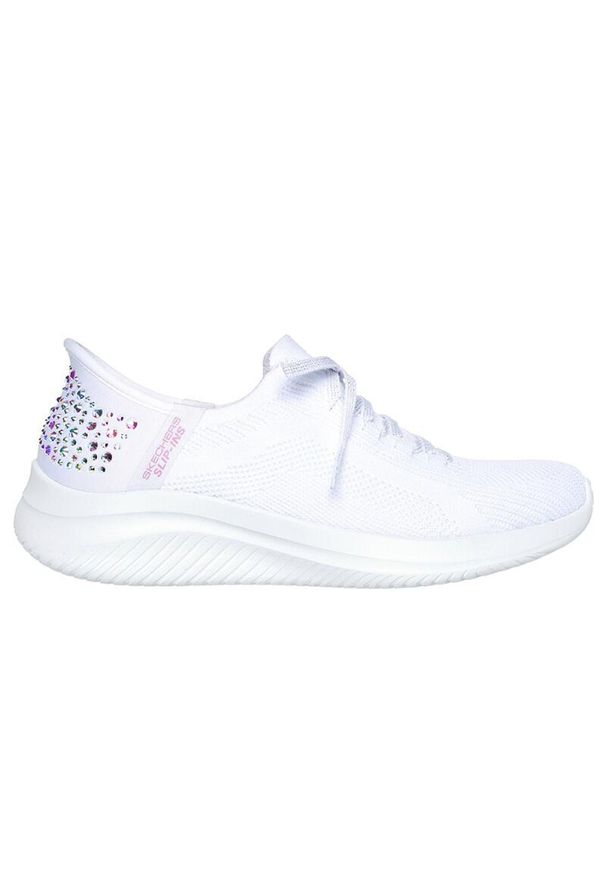 skechers - Buty do chodzenia damskie Skechers 150175WHT. Kolor: biały. Materiał: materiał, syntetyk. Szerokość cholewki: normalna. Sport: turystyka piesza