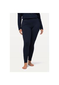 ULLA POPKEN - Damskie Narciarskie legginsy funkcyjne szybkoschnące bardzo ciepłe. Kolekcja: plus size. Kolor: niebieski. Materiał: elastan, poliester, materiał. Sezon: zima. Sport: narciarstwo