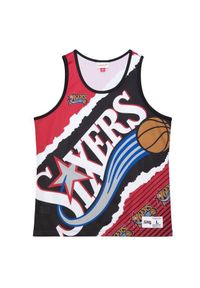 Mitchell & Ness - Koszulka Philadelphia 76ers Jumbotron 2.0. Kolor: czerwony, wielokolorowy, czarny. Sport: koszykówka #1