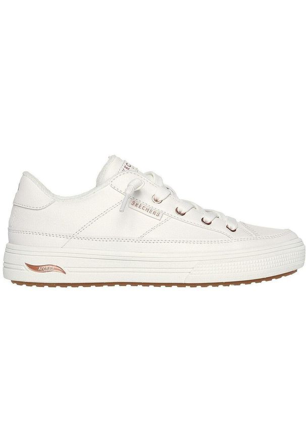 skechers - Adidasy Skechers Arch Fit Arcade - On, Kobiety. Kolor: biały. Materiał: skóra ekologiczna, materiał