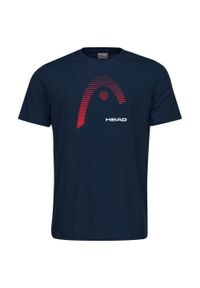 Head - T-Shirt męski CLUB CARL. Kolor: niebieski. Materiał: jersey, bawełna, materiał, poliester. Sport: tenis #1