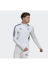 Bluza do piłki nożnej męska Adidas Real Madrid Condivo 22 Training Top. Kolor: biały. Materiał: materiał