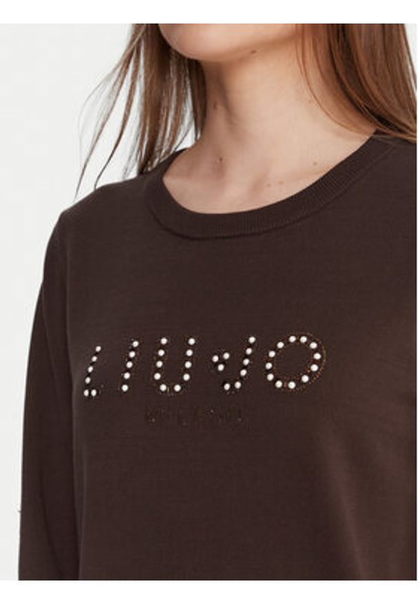 Liu Jo Sweter TF5248 MS63L Brązowy Regular Fit. Kolor: brązowy. Materiał: syntetyk