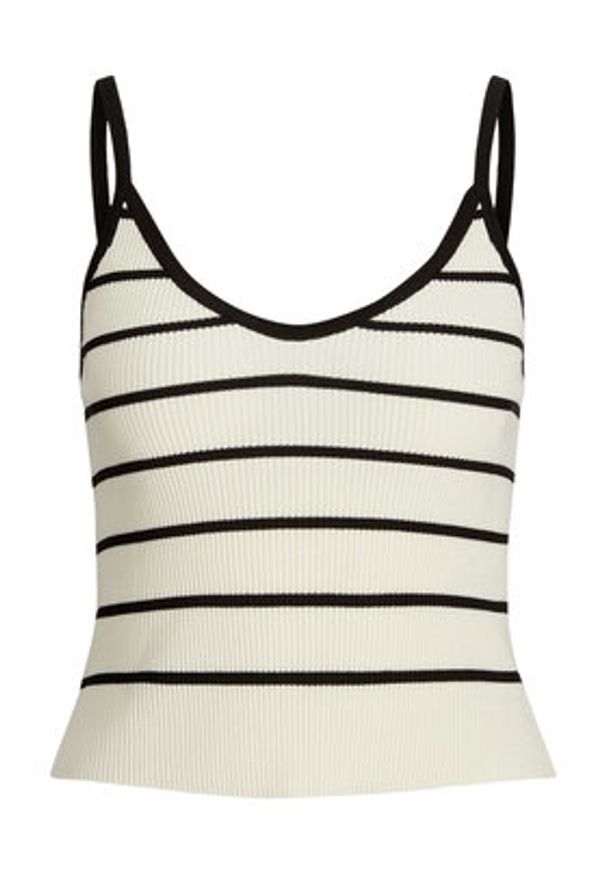 JJXX Top Esther 12255237 Écru Slim Fit. Materiał: wiskoza