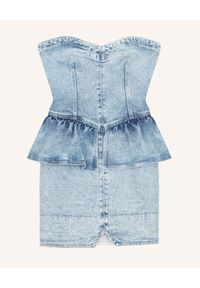 ISABEL MARANT - Jeansowa sukienka Dolizi. Kolor: niebieski. Materiał: jeans. Wzór: aplikacja. Typ sukienki: dopasowane. Długość: mini