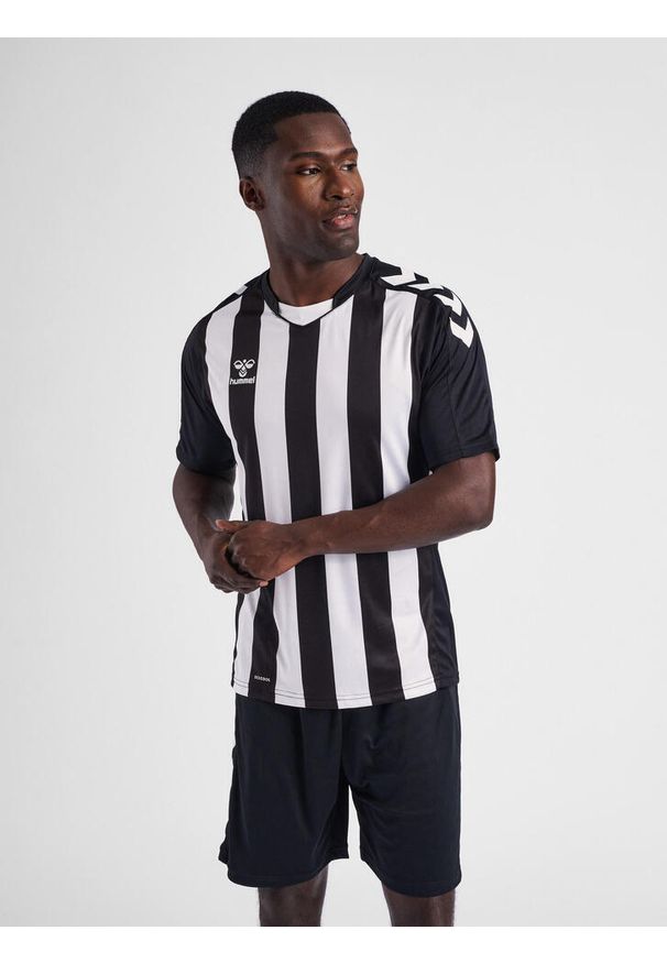 Jersey Hummel hmlCORE XK STRIPED. Kolor: biały, wielokolorowy, czarny. Materiał: jersey. Sport: fitness