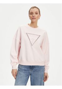 Guess Bluza W5YQ04 KC8I0 Różowy Regular Fit. Kolor: różowy. Materiał: bawełna