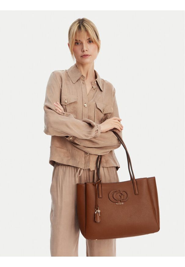 Guess Torebka 180981 Brązowy. Kolor: brązowy. Materiał: skórzane