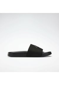 Klapki męskie Reebok Fulgere Slide. Zapięcie: bez zapięcia. Kolor: czarny. Materiał: materiał, syntetyk. Szerokość cholewki: normalna. Sport: turystyka piesza