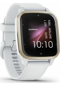 GARMIN - Zegarek sportowy Garmin Garmin Venu Sq 2 złoto-biały. Kolor: złoty, biały, wielokolorowy. Styl: sportowy