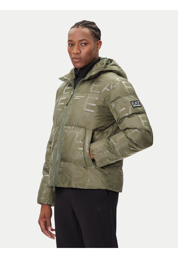 EA7 Emporio Armani Kurtka zimowa 7M000697 AF15969 U8100 Zielony Modern Fit. Kolor: zielony. Materiał: syntetyk. Sezon: zima