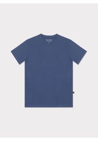 Pako Lorente - PAKO LORENTE – Bawełniany granatowy t-shirt z okrągłym dekoltem. Okazja: na co dzień. Kolor: czerwony, niebieski. Materiał: bawełna. Styl: casual #7