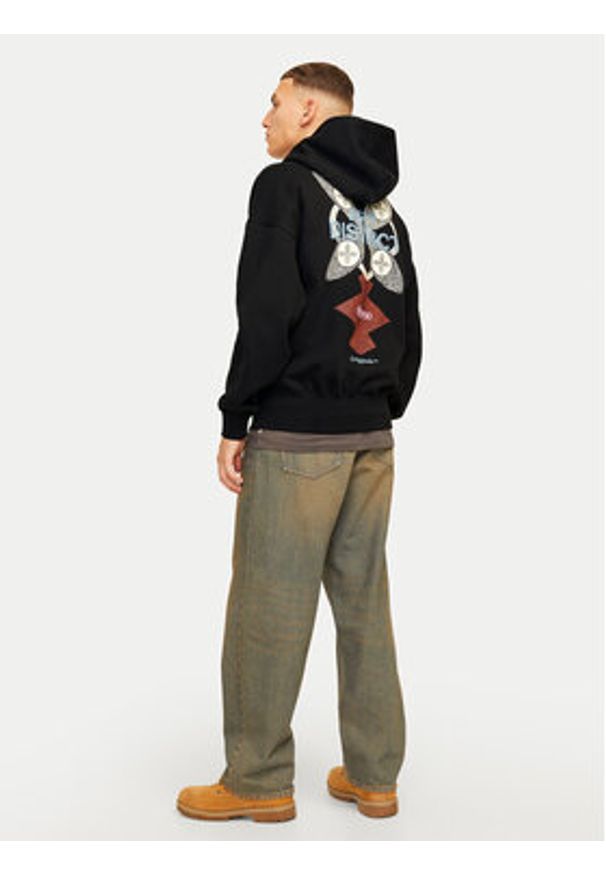 Jack & Jones Bluza Noho 12263036 Czarny Oversize. Kolor: czarny. Materiał: bawełna