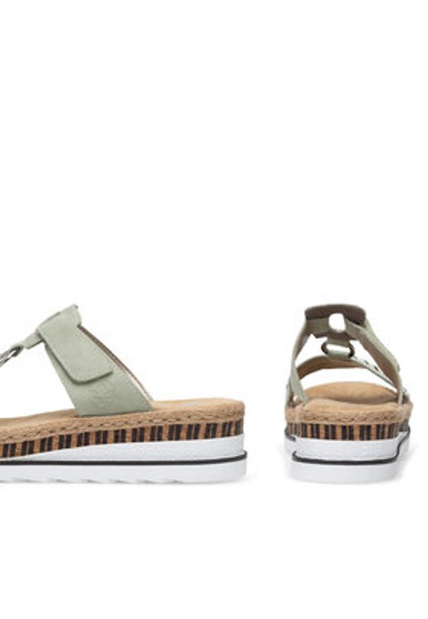 Rieker Klapki V79M6-52 Zielony. Kolor: zielony. Materiał: syntetyk