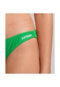 Dół od bikini Superdry Code Essential Bikini Brief. Kolor: zielony. Materiał: elastan, poliester