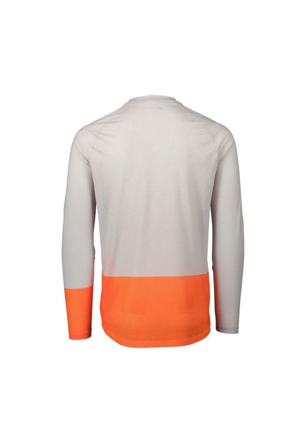 Bluza rowerowa męska POC MTB Pure L/S Jersey. Kolor: pomarańczowy, wielokolorowy, żółty, szary. Materiał: jersey