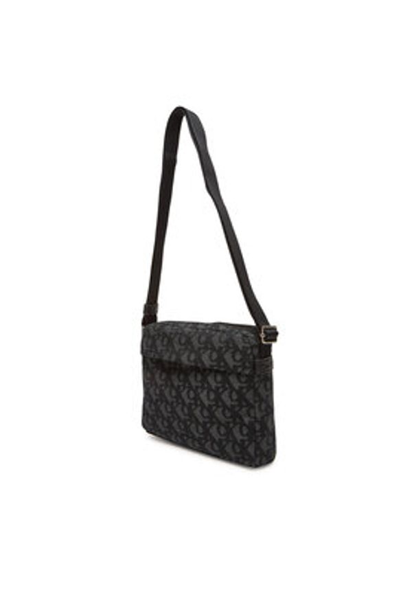 Calvin Klein Saszetka Slouched Monogram Mini Zip Fligh LV04G3175G Czarny. Kolor: czarny. Materiał: materiał