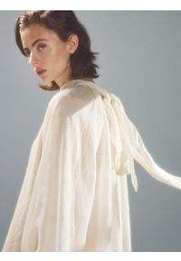 Reserved - Bluzka z lyocellem - złamana biel. Materiał: len #1